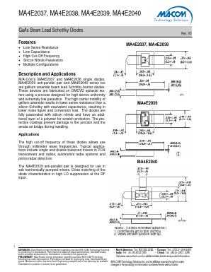 MA4E2038 Datasheet PDF M/A-COM Technology Solutions, Inc.