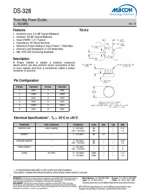 DS-328 Datasheet PDF M/A-COM Technology Solutions, Inc.