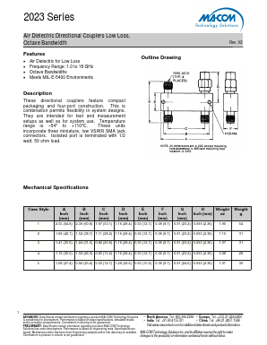 2023-6134-10 Datasheet PDF M/A-COM Technology Solutions, Inc.