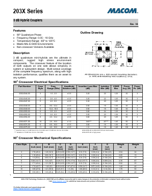 2035-6364-00 Datasheet PDF M/A-COM Technology Solutions, Inc.