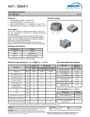 CA411 Datasheet PDF M/A-COM Technology Solutions, Inc.