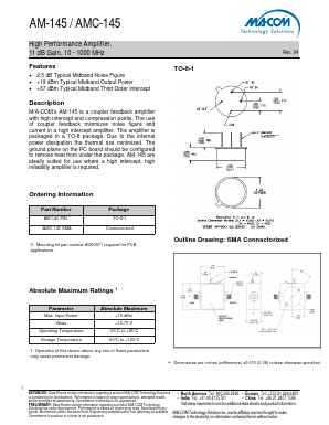 AM-145 Datasheet PDF M/A-COM Technology Solutions, Inc.