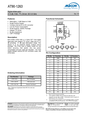 AT90-1263-TB Datasheet PDF M/A-COM Technology Solutions, Inc.