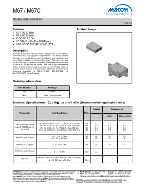 M67C Datasheet PDF M/A-COM Technology Solutions, Inc.