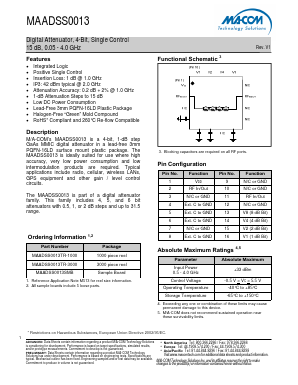MAADSS0013TR-1000 Datasheet PDF M/A-COM Technology Solutions, Inc.