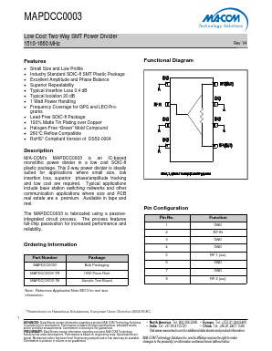 MAPDCC0003 Datasheet PDF M/A-COM Technology Solutions, Inc.