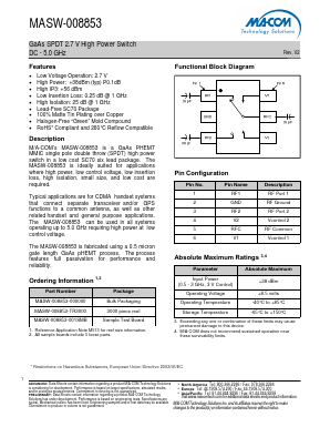 MASW-008853-TR3000 Datasheet PDF M/A-COM Technology Solutions, Inc.