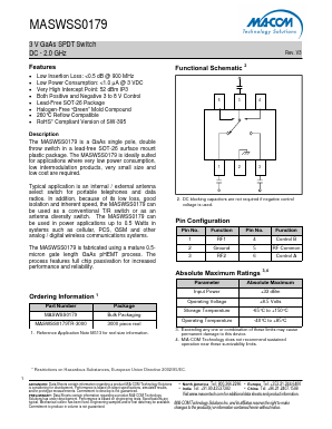 MASWSS0179 Datasheet PDF M/A-COM Technology Solutions, Inc.