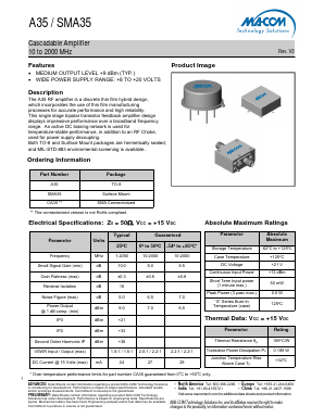 CA35 Datasheet PDF M/A-COM Technology Solutions, Inc.