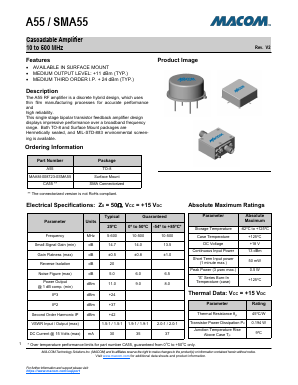 CA55 Datasheet PDF M/A-COM Technology Solutions, Inc.