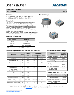 A33-1 Datasheet PDF M/A-COM Technology Solutions, Inc.
