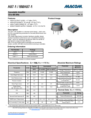 A87-1 Datasheet PDF M/A-COM Technology Solutions, Inc.
