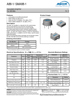 MAAM-008733-0CA881 Datasheet PDF M/A-COM Technology Solutions, Inc.