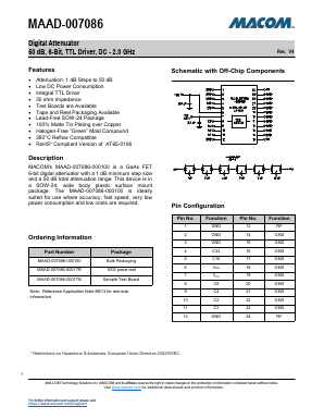 MAAD-007086-0001TB Datasheet PDF M/A-COM Technology Solutions, Inc.