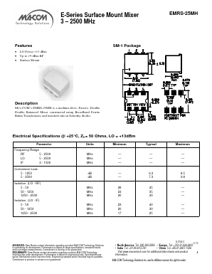 EMRS-25MH Datasheet PDF M/A-COM Technology Solutions, Inc.