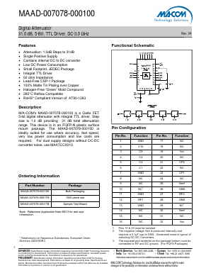 MAAD-007078-0001TR Datasheet PDF M/A-COM Technology Solutions, Inc.