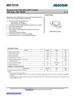 MRF10150 Datasheet PDF M/A-COM Technology Solutions, Inc.