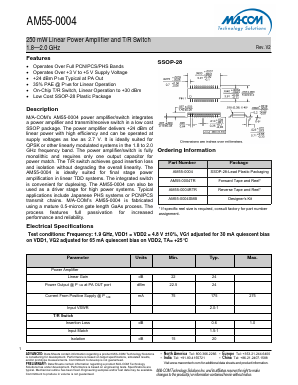 AM55-0004RTR Datasheet PDF M/A-COM Technology Solutions, Inc.