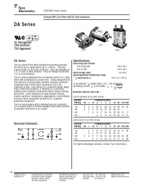 15DAF1 Datasheet PDF Tyco Electronics