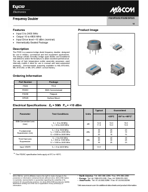 FD25C Datasheet PDF Tyco Electronics