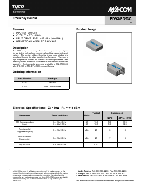 FD93 Datasheet PDF Tyco Electronics
