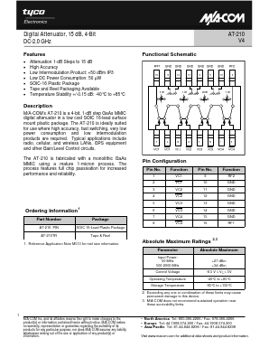 AT-210TR Datasheet PDF Tyco Electronics
