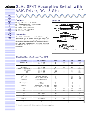 SW65-0440 Datasheet PDF Tyco Electronics
