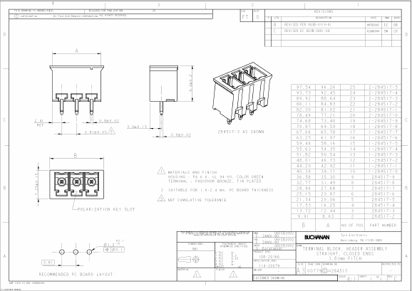 284517-4 Datasheet PDF Tyco Electronics