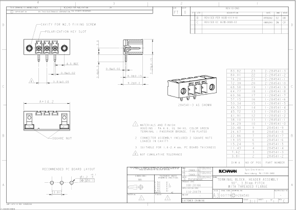 284541-2 Datasheet PDF Tyco Electronics