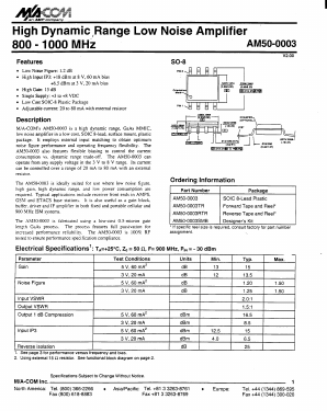AM50-0003RTR Datasheet PDF Tyco Electronics