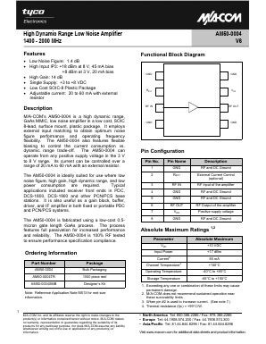 AM50-0004V6 Datasheet PDF Tyco Electronics