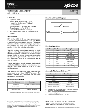 AM55-0016SMB Datasheet PDF Tyco Electronics