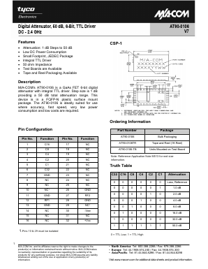 AT90-0106-TB Datasheet PDF Tyco Electronics