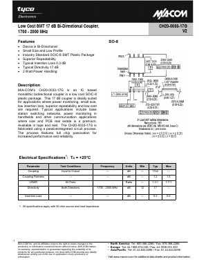 CH20-0033-17G-TR Datasheet PDF Tyco Electronics