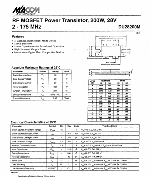 DU28200M Datasheet PDF Tyco Electronics