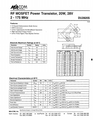 DU2820S Datasheet PDF Tyco Electronics