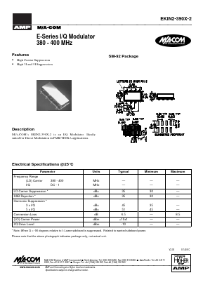 EKIN2-390X-2 Datasheet PDF Tyco Electronics