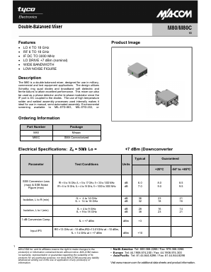M80 Datasheet PDF Tyco Electronics