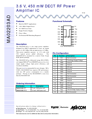 MA02203AD Datasheet PDF Tyco Electronics
