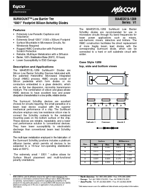 MA4E2513 Datasheet PDF Tyco Electronics