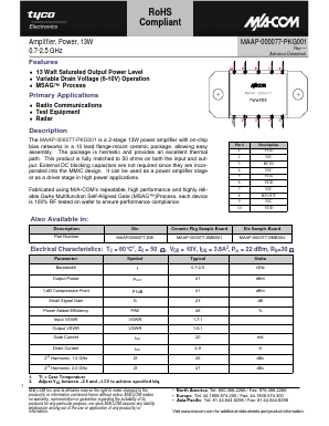 MAAP-000077-PKG001 Datasheet PDF Tyco Electronics