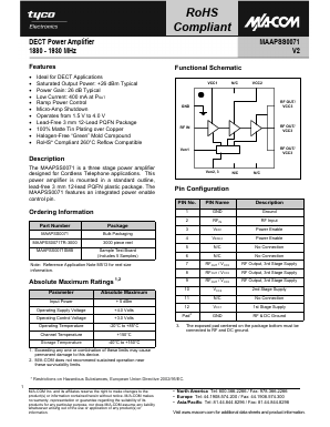 MAAPSS0071SMB Datasheet PDF Tyco Electronics