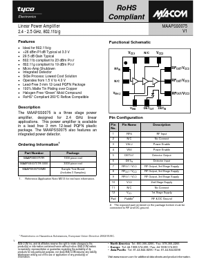 MAAPSS0075TR Datasheet PDF Tyco Electronics