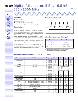 MAATSS0001 Datasheet PDF Tyco Electronics