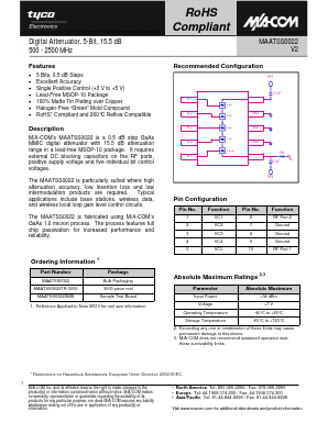 MAATSS0022 Datasheet PDF Tyco Electronics