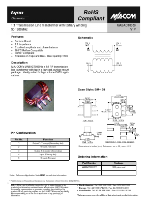 MABACT0069 Datasheet PDF Tyco Electronics