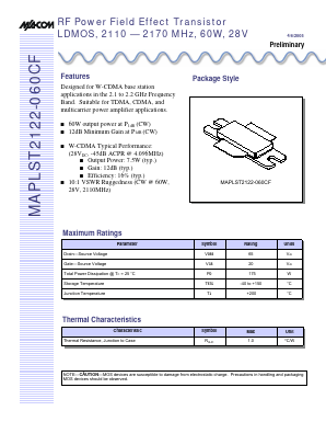 MAPLST2122-060CF Datasheet PDF Tyco Electronics