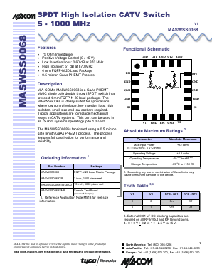 MASWSS0068TR Datasheet PDF Tyco Electronics