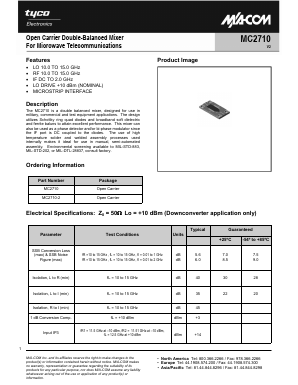 MC2710-2 Datasheet PDF Tyco Electronics