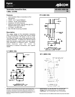 MDS-169 Datasheet PDF Tyco Electronics